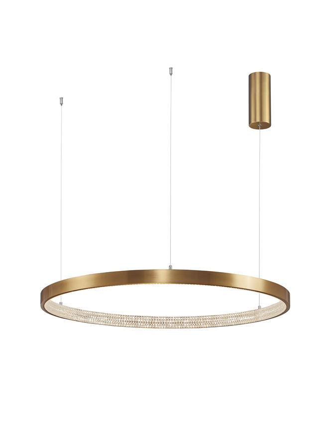PRE Dimmable Gold & Acrylic Single Ring Pendant Large - ID 10066