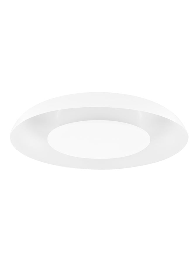 NL Eposi Sandy White Semi Flush Round Ceiling Light 40cm - ID 14559