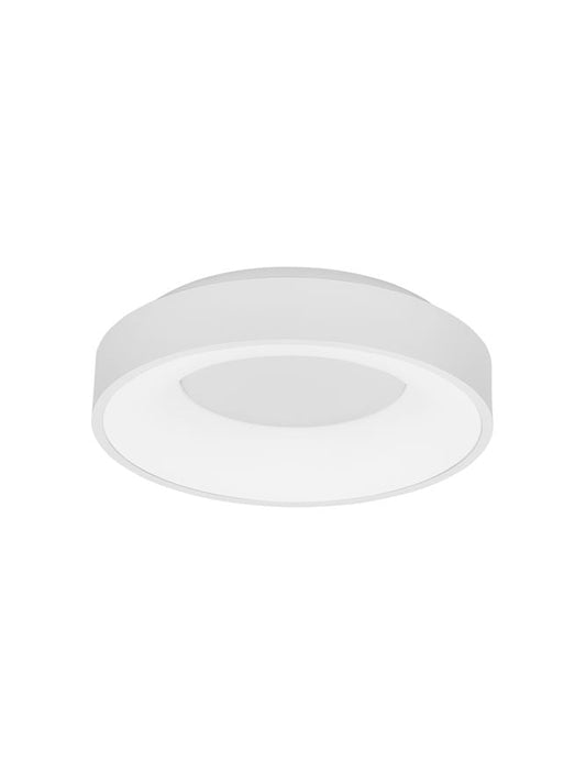 RAN Sandy White Aluminium & Acrylic Dimmable Warm Light Ring Flush Small - ID 10611