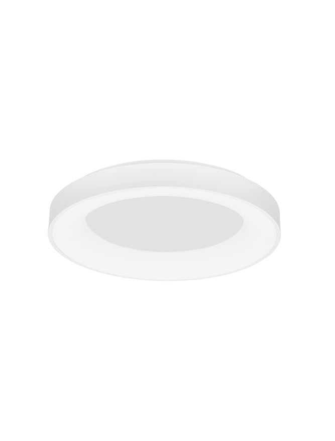 RAN Sandy White Aluminium & Acrylic Dimmable Warm Light Ring Flush Large - ID 10616