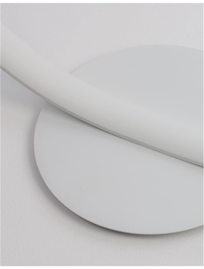 PREM Sandy White Aluminium & Acrylic Arched Floor Light Stand