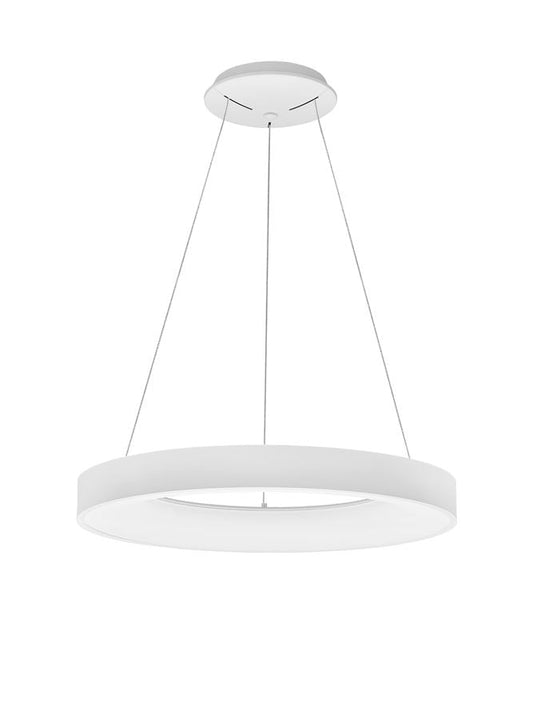 RAN Sandy White Aluminium & Acrylic Dimmable Cool Light Ring Pendant Large - ID 10418