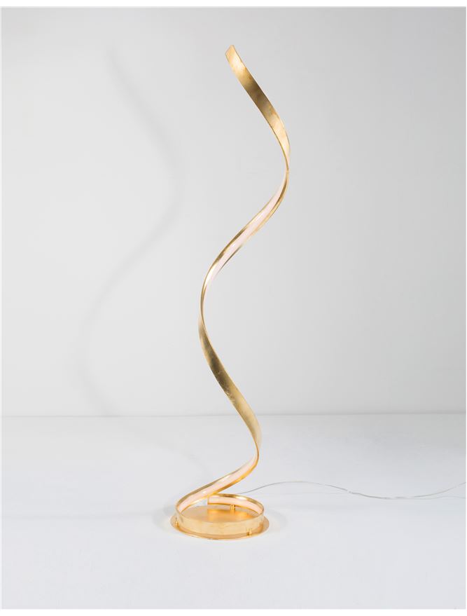 LEO Gold Leaf & Acrylic Vertical Twist Floor Lamp - ID 10468 - DISCONTINUED