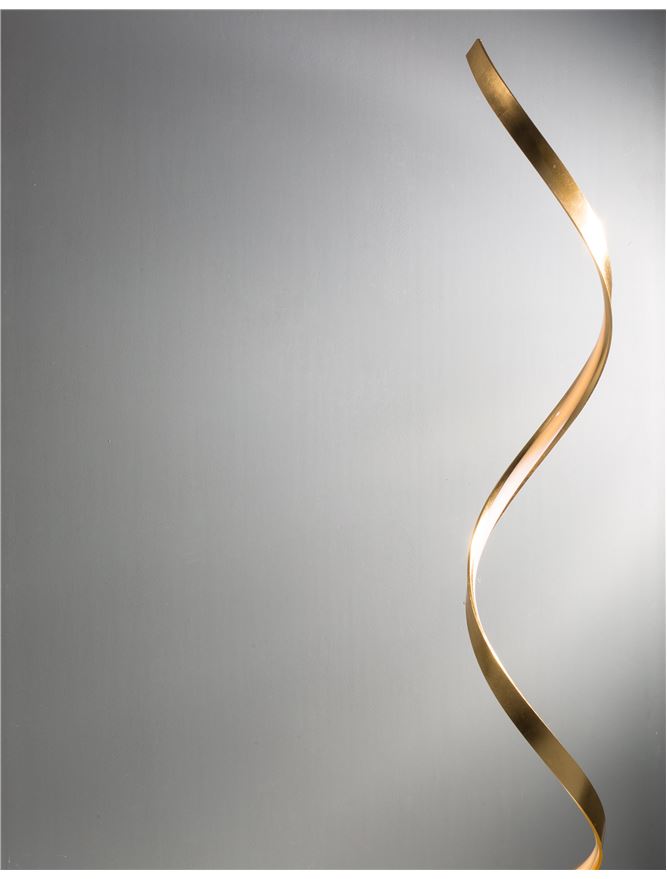 LEO Gold Leaf & Acrylic Vertical Twist Floor Lamp - ID 10468 - DISCONTINUED