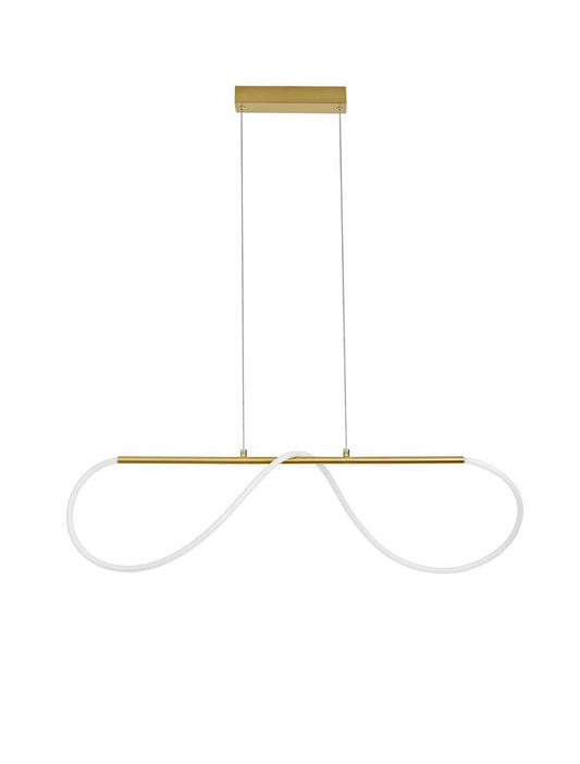 TIR Gold Aluminium & Acrylic Light Worm Linear Bar Pendant - ID 10096