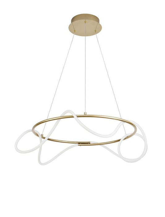 TIR Gold & Acrylic Light Worm Pendant - ID 10097