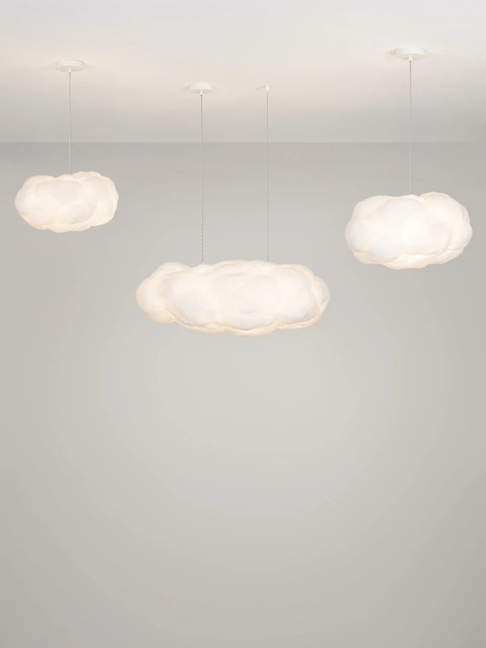 CLOUD 50cm Cotton & Artificial Silk Pendant - ID 15067