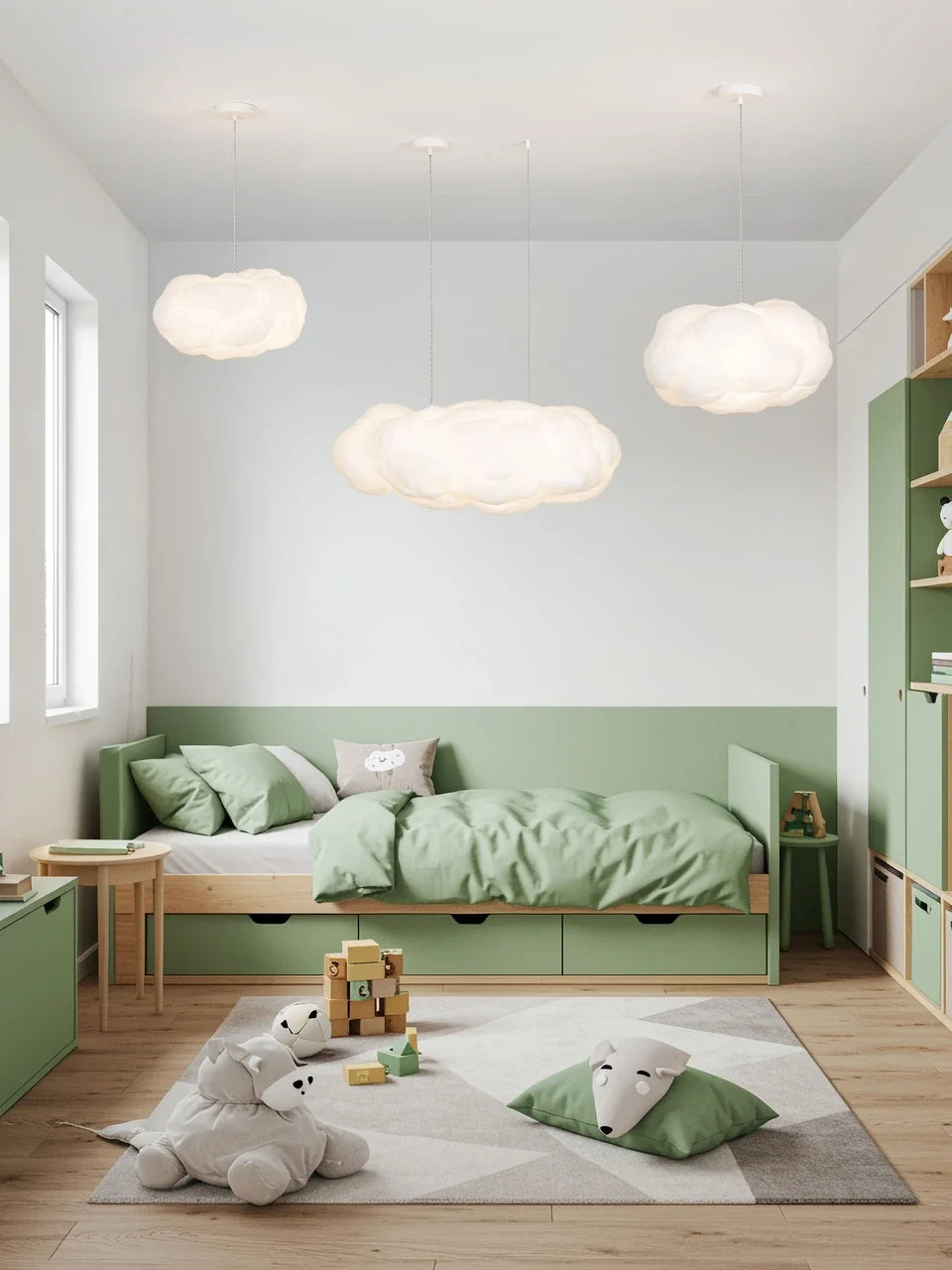 CLOUD 50cm Cotton & Artificial Silk Pendant - ID 15067