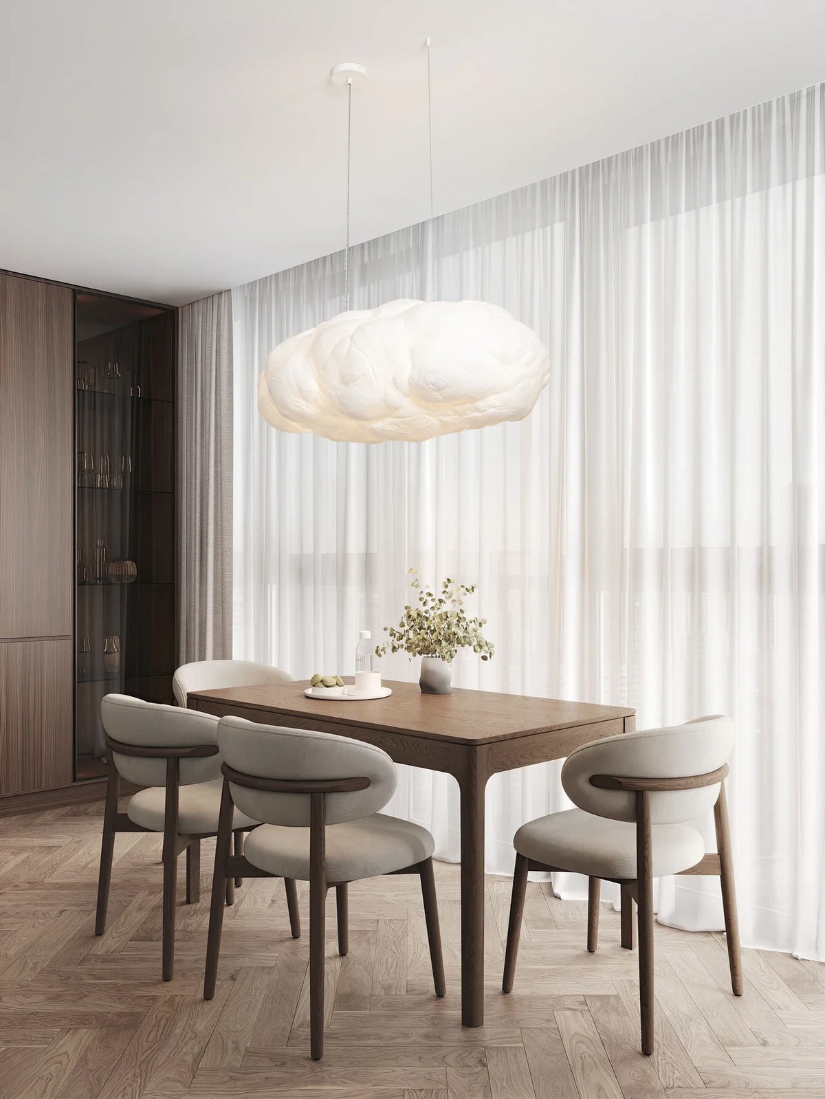 CLOUD 100cm Cotton & Artificial Silk Pendant - ID 15070