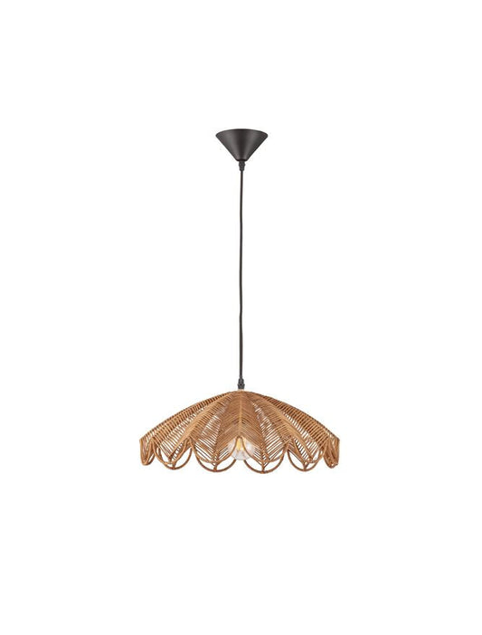 FLA Natural Honey Rattan Single Pendant - ID 14627
