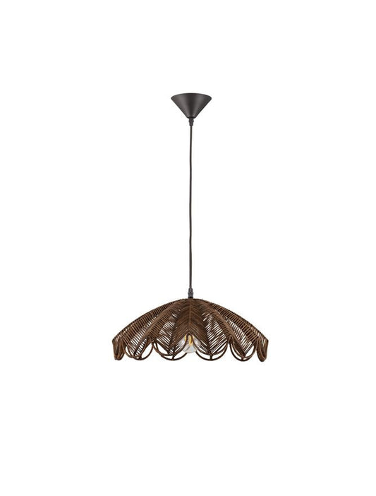 FLA Natural Brown Rattan Single Pendant - ID 14629