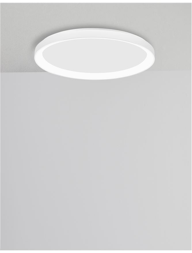 PER Dimmable Sandy White Aluminium & Acrylic 2700k Thin 38cm Ring Flush Small - ID 14588