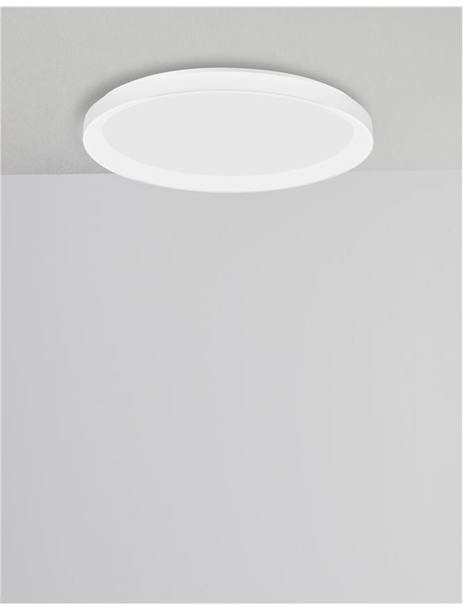PER Dimmable Sandy White Aluminium & Acrylic 2700k Thin 38cm Ring Flush Small - ID 14588