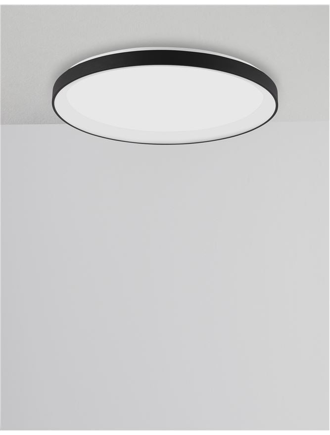 PER Dimmable Sandy Black Aluminium & Acrylic 2700k Thin 38cm Ring Flush Small - ID 14587