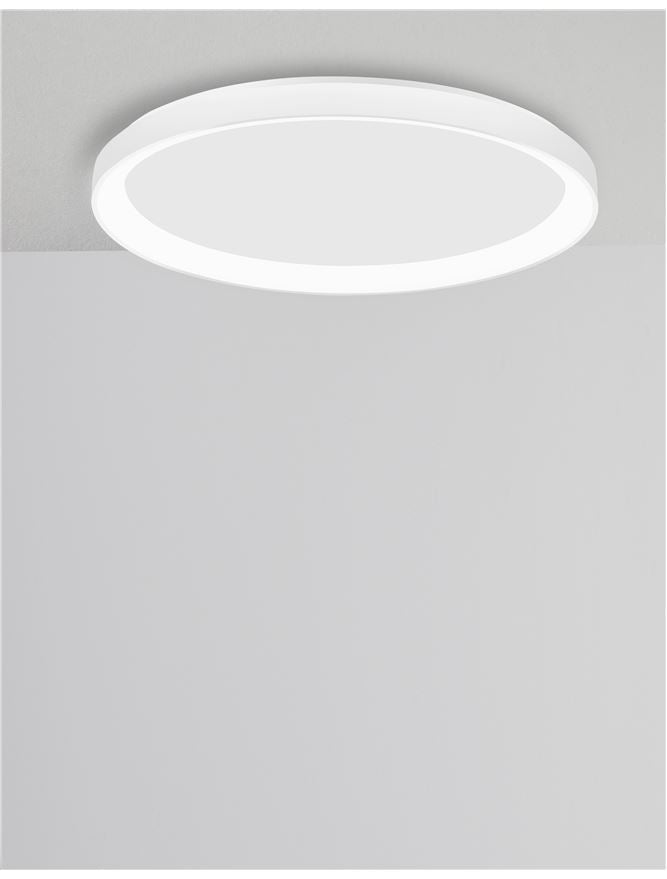 PER Dimmable Sandy White Aluminium & Acrylic Thin 48cm Ring Flush Medium - ID 10609