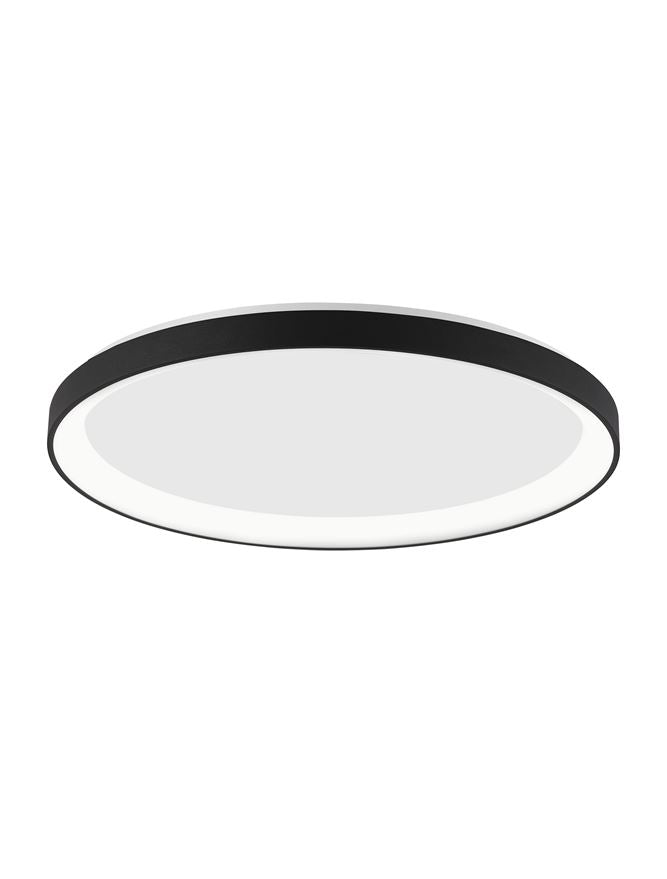 PER Dimmable Sandy Black Aluminium & Acrylic 2700k Thin 48cm Ring Flush Medium - ID 14589
