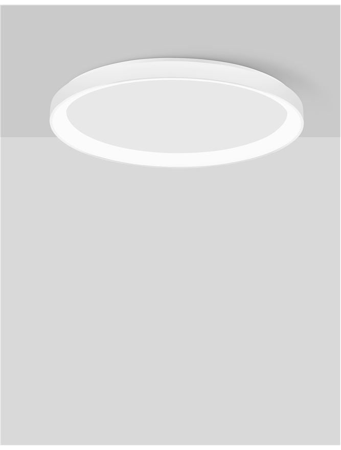 PER Dimmable Sandy White Aluminium & Acrylic 2700k Thin 58cm Ring Flush Large - ID 14592