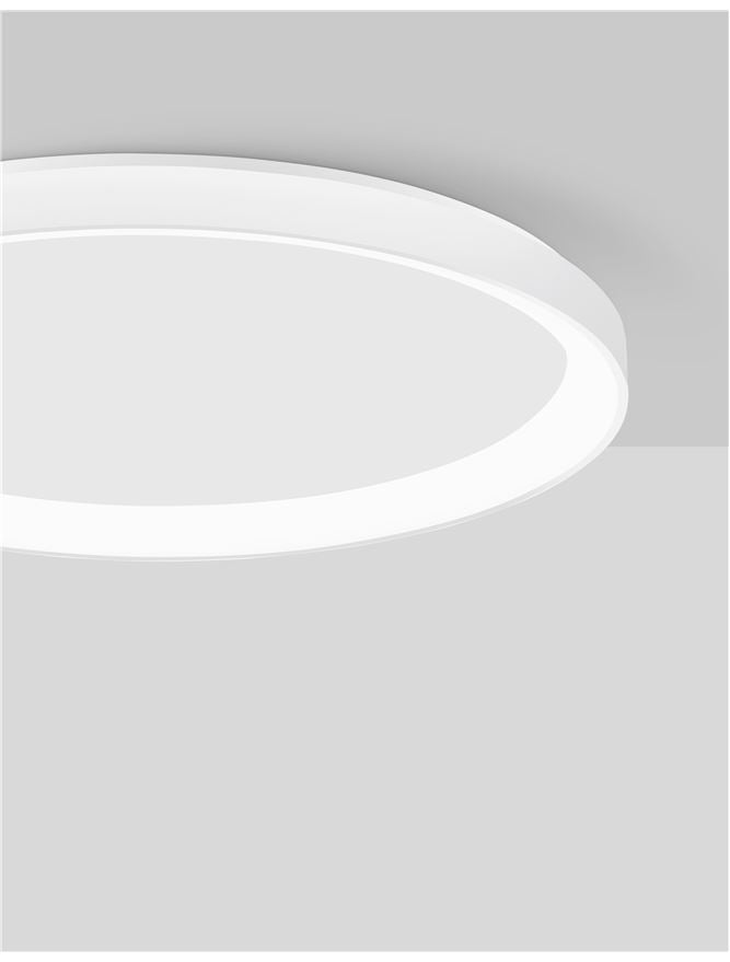 PER Dimmable Sandy White Aluminium & Acrylic 2700k Thin 58cm Ring Flush Large - ID 14592