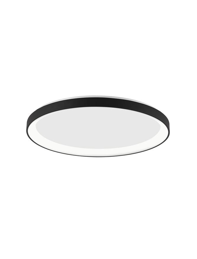 PER Dimmable Sandy Black Aluminium & Acrylic 2700k Thin 58cm Ring Flush Medium - ID 14591