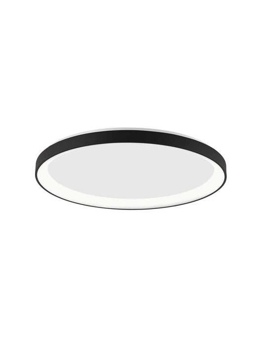 PER Dimmable Sandy Black Aluminium & Acrylic 2700k Thin 58cm Ring Flush Medium - ID 14591
