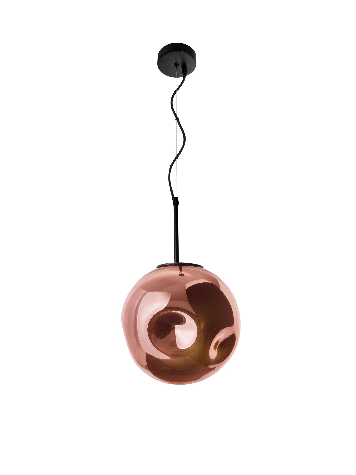 AYA Copper Dimpled Glass Single Pendant - ID 14827
