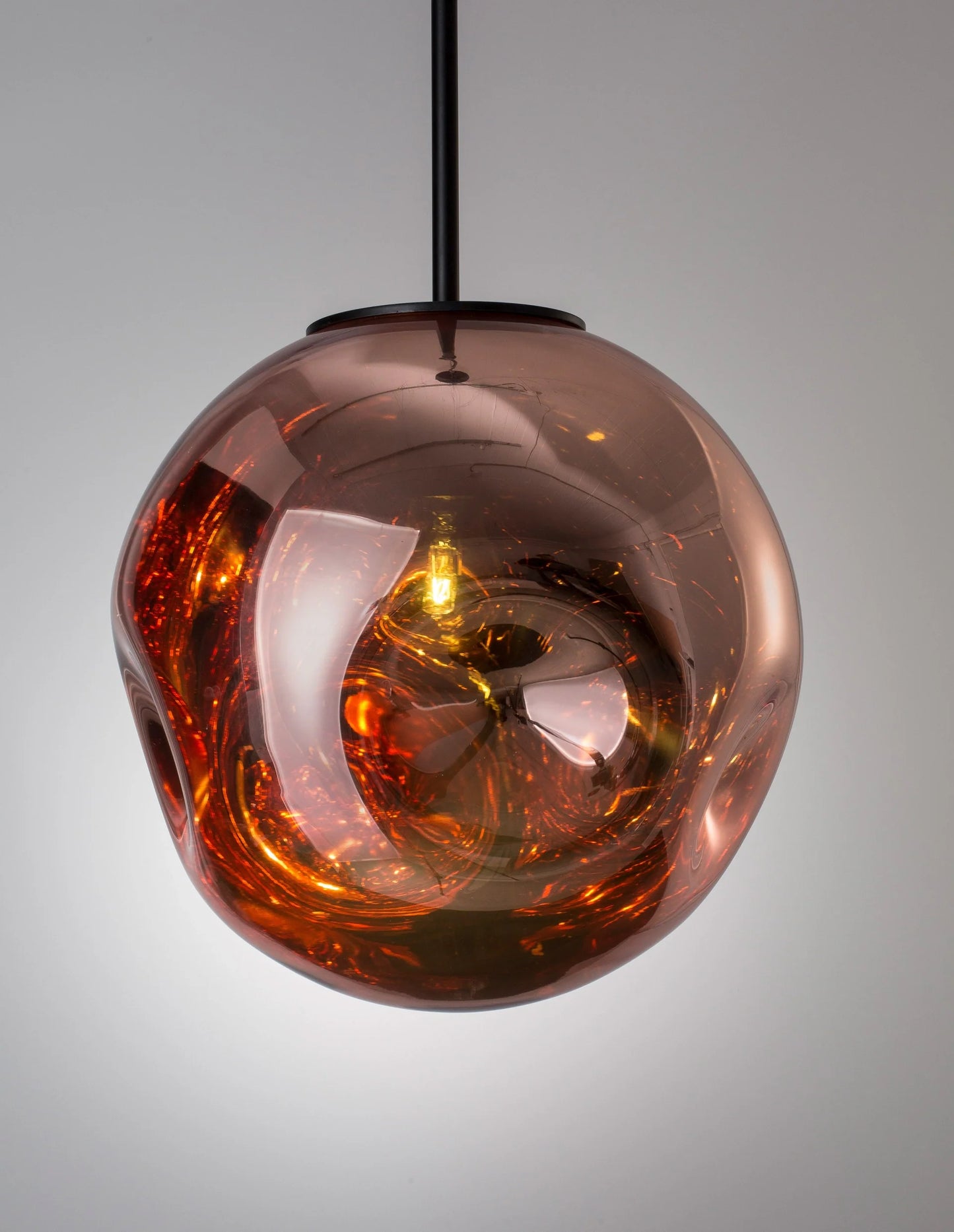 AYA Copper Dimpled Glass Single Pendant - ID 14827