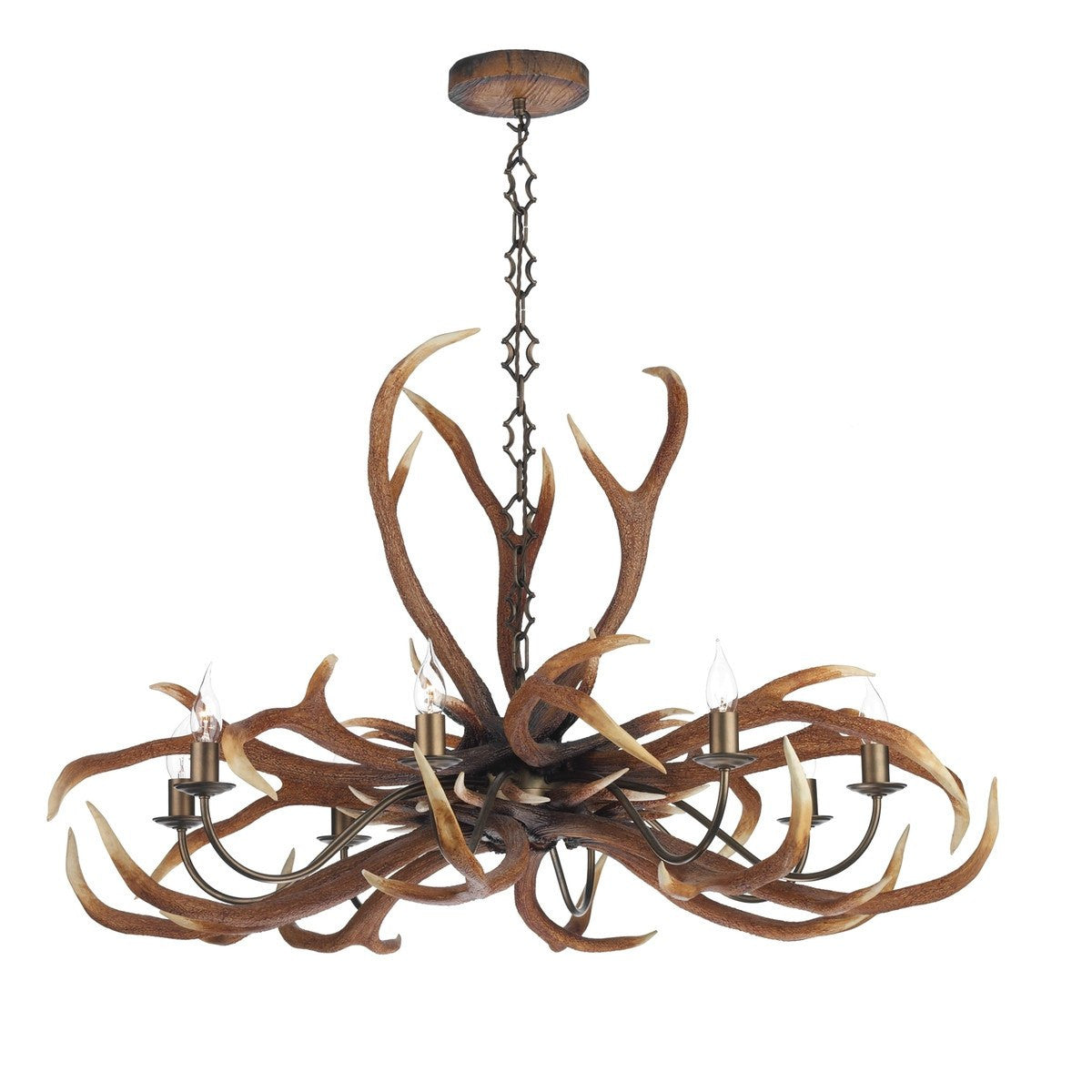 Antler Emperor Rustic 8 Lights Pendant Light - London Lighting - 1