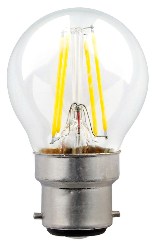 BBL Clear Golf Ball Lamp Warm White 4.5W LED B22 - ID 13974