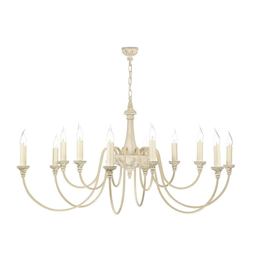 Bailey Antique Cream 12 Lights Pendant Light - London Lighting - 1