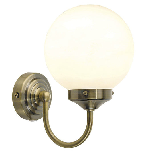 Barclay Antique Brass 1 Light Wall Bracket - London Lighting - 1