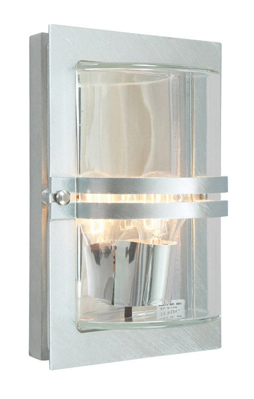 Basel Galvanised Outdoor Wall Light - London Lighting - 1