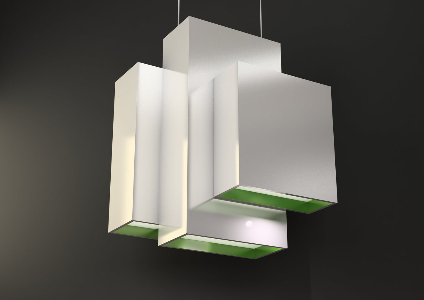 Quasar Blox Suspension Pendant In Matt white  - ID 8996
