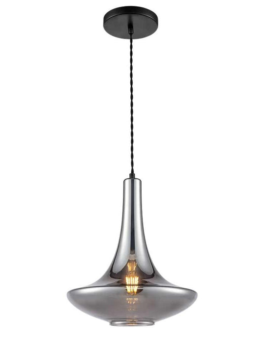 Smoked Glass Finish Tagine Pendant - 14423