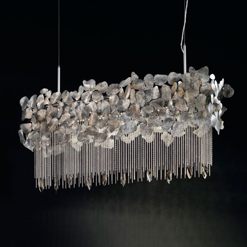 Corten 4 LED Long Chandelier
