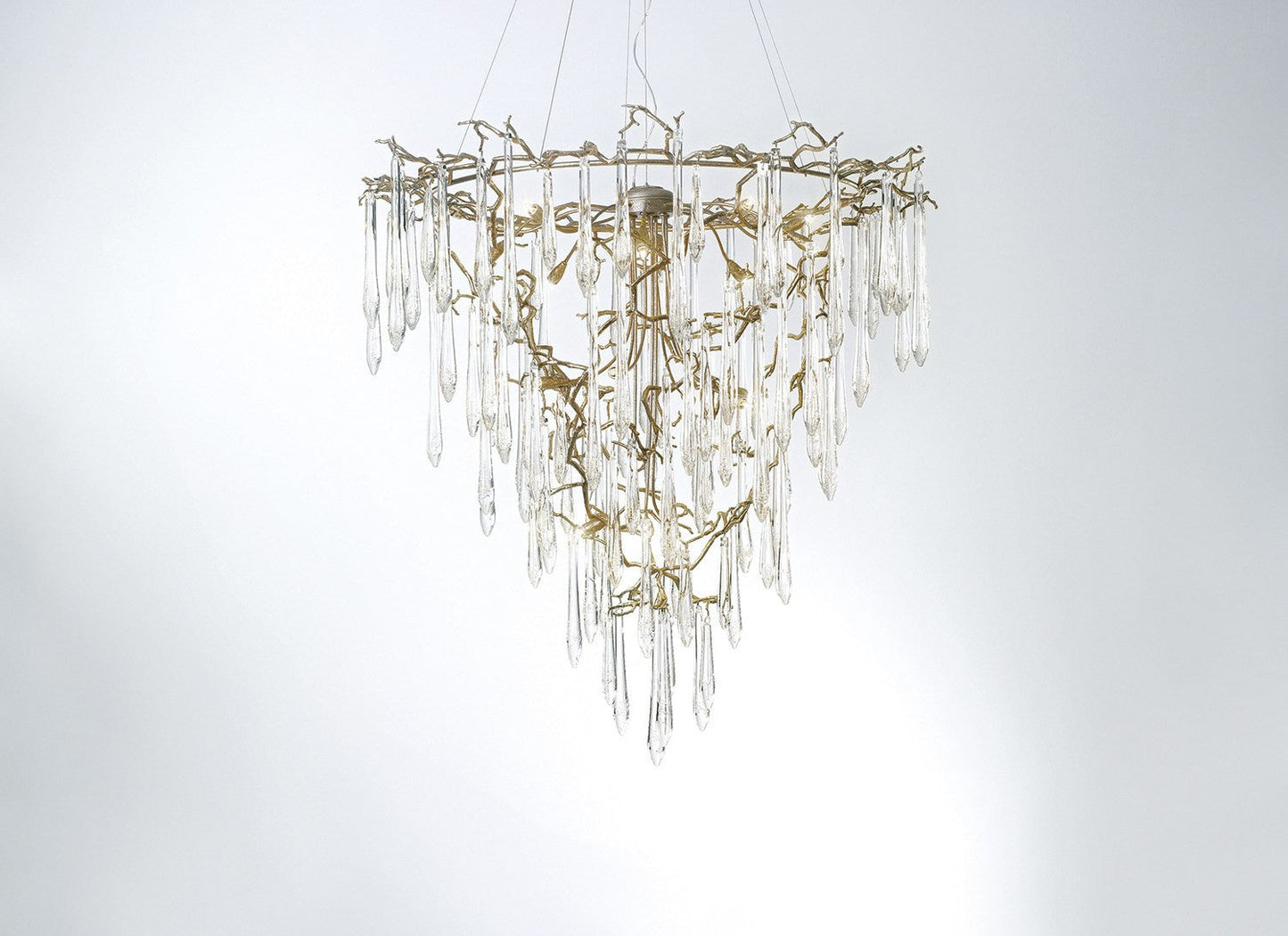 Serip Aqua 19 Lamp Funnel Bespoke Chandelier - London Lighting - 1