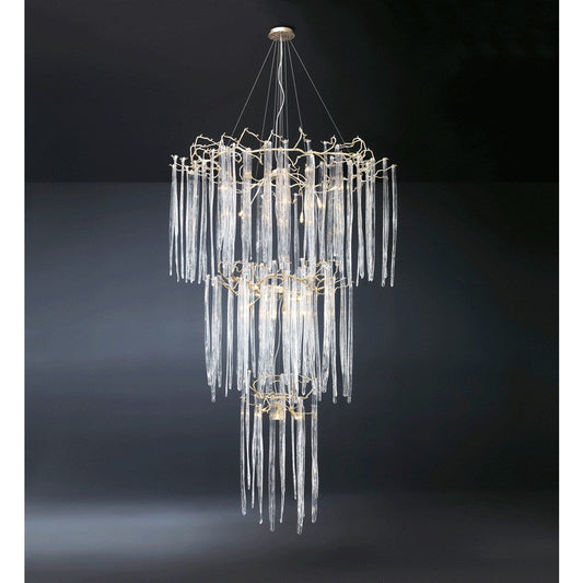Serip Waterfall 4 Tier 51 Lamp Bespoke Chandelier - London Lighting - 1