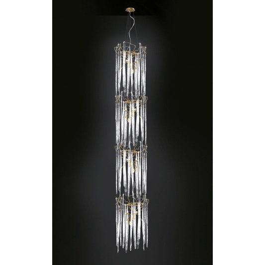 Serip Waterfall 2 Tier Bespoke Chandelier - London Lighting - 1