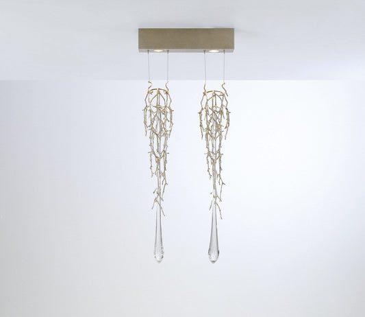 Serip Liquid 2 Lamp Bespoke Chandelier - London Lighting - 1