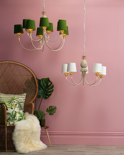 Cabana Cream/Gold 5 Light Pendant/Chandelier (shades sold separately) - ID 7728