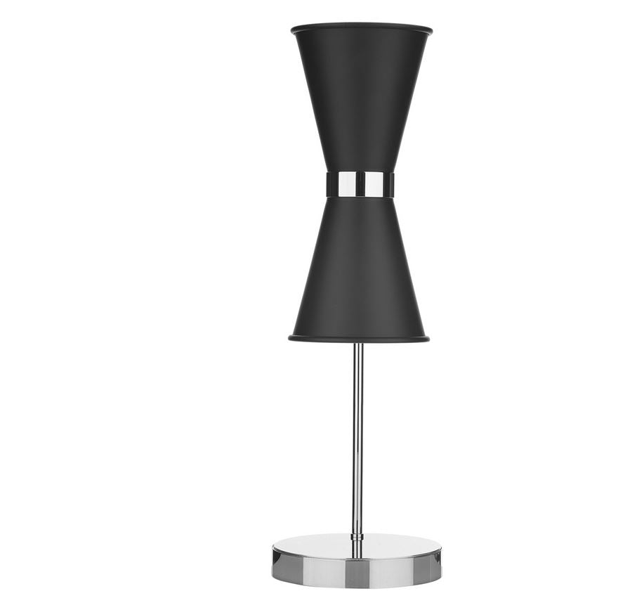 Hyde Chrome and Black Double Table Light - ID 10129