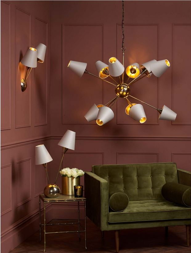 Sputnik Bronze Double Table Light With Separately Priced Shades (With Shape & Colour Options) - ID 10171