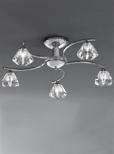 Twista 5 Arm Flush Light - London Lighting - 2