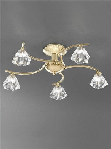 Twista 5 Arm Flush Light - London Lighting - 1
