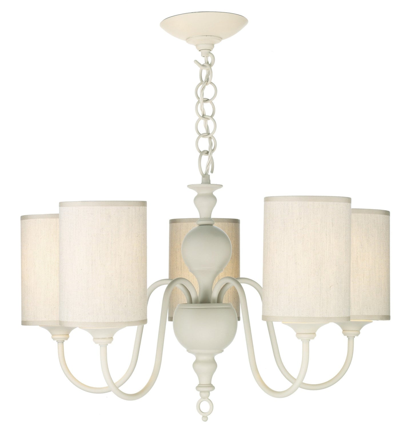 Flemish Cream 5 Lamp Ceiling Light - London Lighting - 1