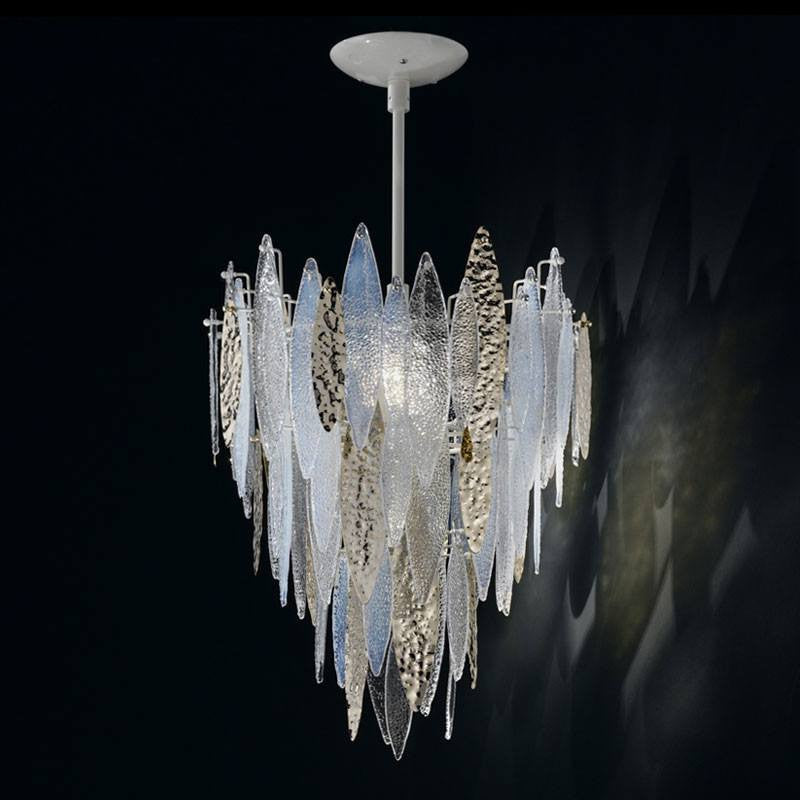 Ice Rain Large Murano Glass Chandelier