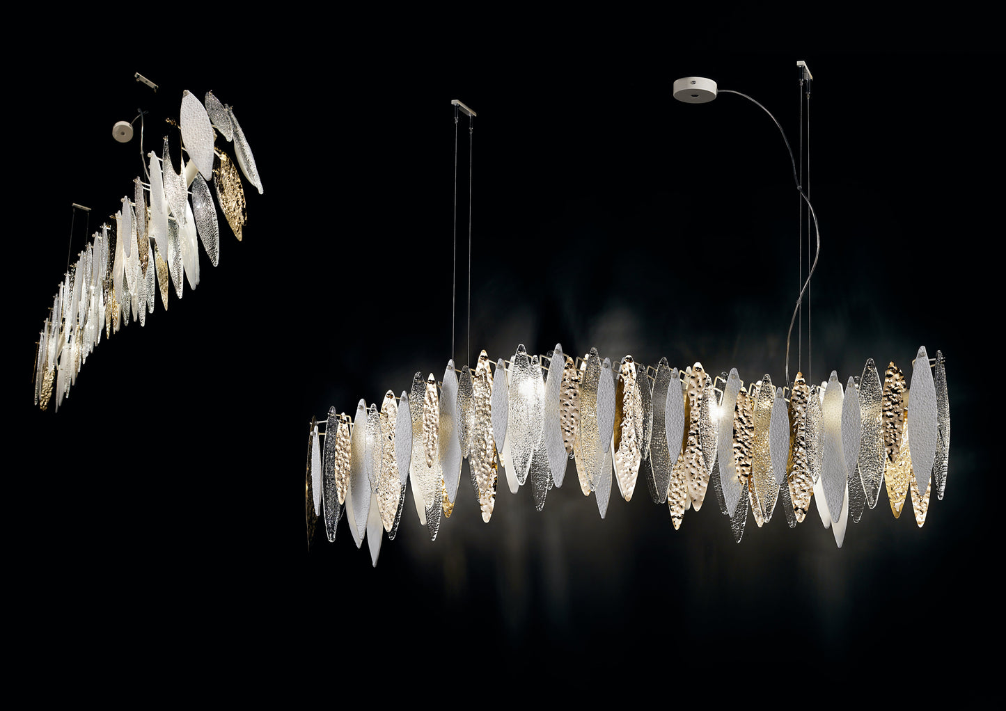 Castlenau Large Long Murano Glass Chandelier - ID 8017