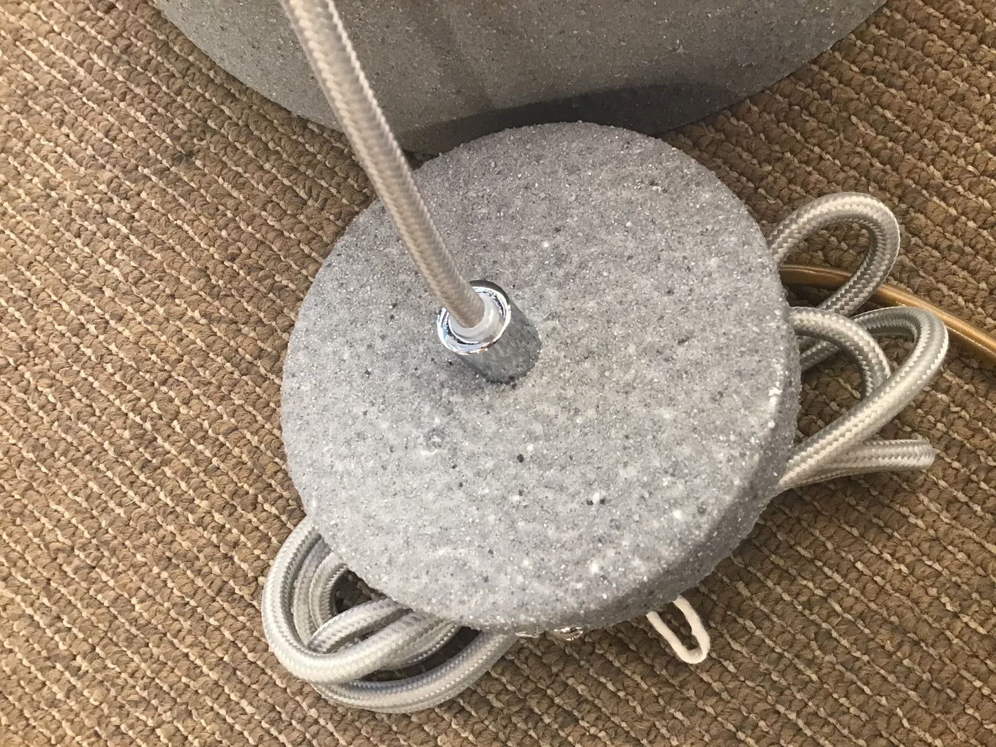 Handel Asphalt Single Pendant In Grey With Gold Leaf Inner  - ID 9103 - EX-DISPLAY