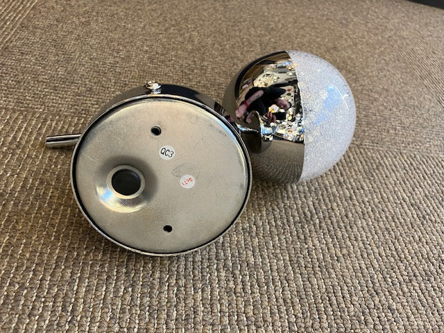 Single Chrome & Crushed Crystal Effect IP44 Wall Light - ID 6237  - EX-DISPLAY