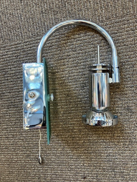 Franklite Chrome & Mirrored Glass Bathroom Wall Light  - ID 6950 - CLEARANCE