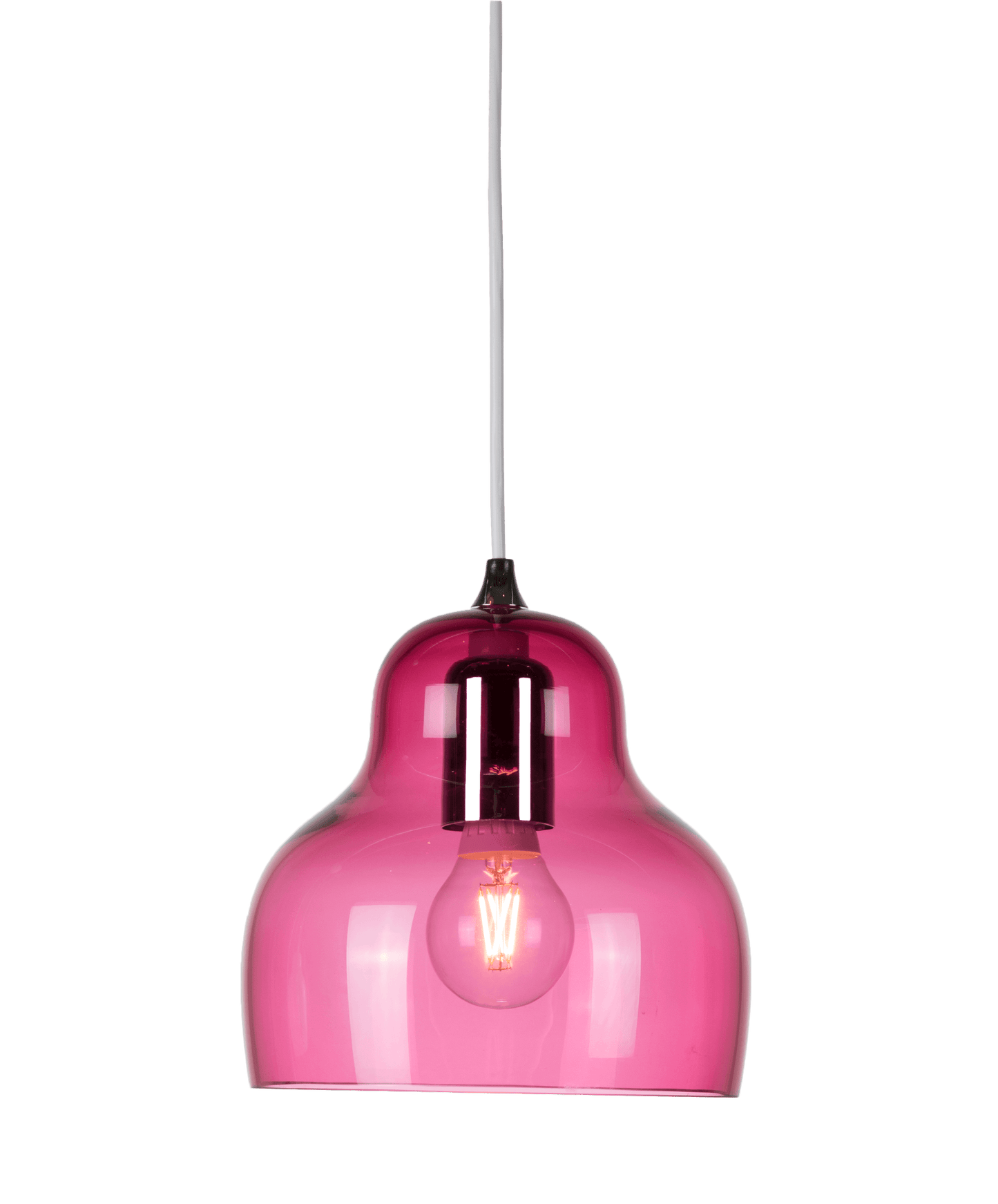 JEL Red Transparent Hand Blown Pendant - ID 11772
